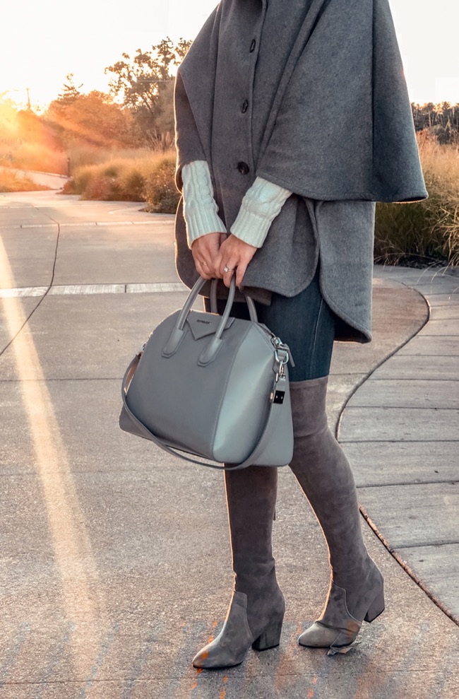 Poncho Coat Check Jacket outfits Lilly Style